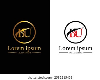 Letter typography logo design vector,