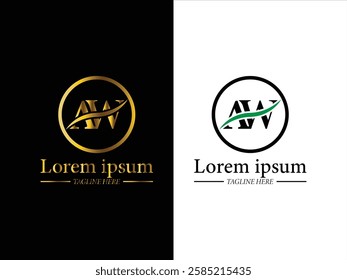 Letter typography logo design vector,