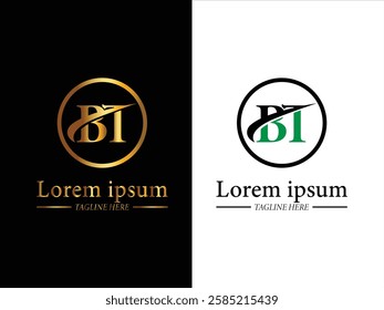 Letter typography logo design vector,