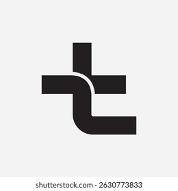 letter Tz or Zt flat simple logo