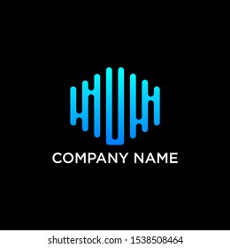 letter U abstract for information technology and digital. minimalist sound music equalizer icon. audio logotype Unique and simple element. -vector