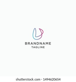 Letter U Abstract Logo Icon Design Template flat Vector