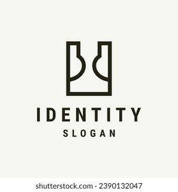 letter u abstract logo template vector illustration design