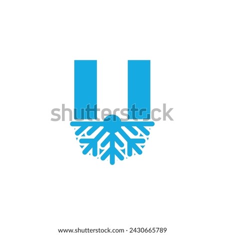 Letter U Air Conditioner logo Design Vector Icon Graphic Emblem Illustration