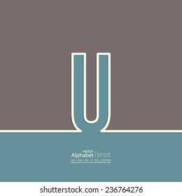 The letter U of the alphabet. 