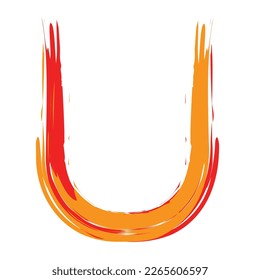 letter U, alphabet a b c d big letter and small letter