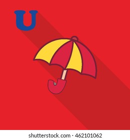 letter U from alphabet for kids