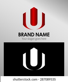 Letter u Alphabetical Logo Design Concepts
