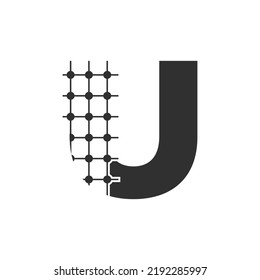 Logo-Design von Letter U Architecture. Vektorvorlage für Vektorgrafik-Symbol für Immobilien, Architektur und Bauzeichen