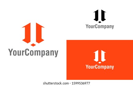Letter U and architecture logo icon design template elements. Simple minimalist template graphic illustration. Creative vector emblem, for icon or design concept.