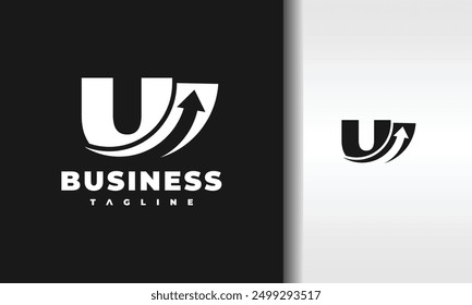 letter U arrow up logo