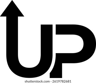 letter u with arrow up logo 


