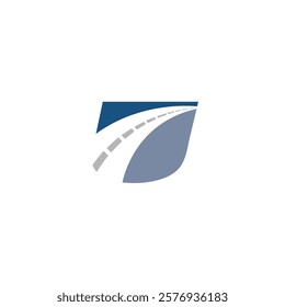 Letter U Automotive Road Logo Template