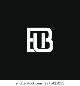 Letter U B, BU bold minimal logo design