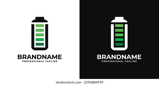Logotipo de la batería de la letra U. Adecuado para cualquier negocio relacionado con Batería con U inicial.