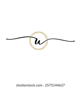 Letter U Beauty Initial Logo Template