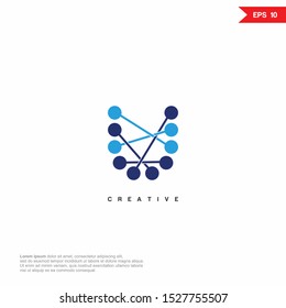Letter U biotech Logo icon monogram design. Vector graphic design template element.