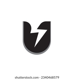 letter  U bolt logo icon design.