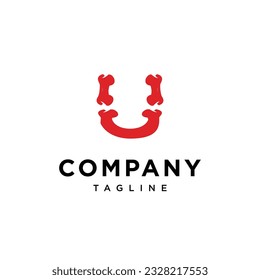 Letter U bone orthopedic logo icon vector template.eps