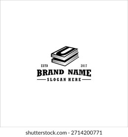 letra U Livro Logo Design Vetor Template