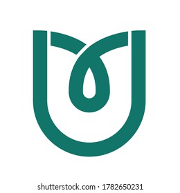 Plantilla de símbolo del icono del vector del logotipo de la letra U. Logo U. Diseño de logotipos