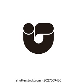 Buchstabe u Blase Talk Bildungs-Symbol-Logo, Vektorgrafik