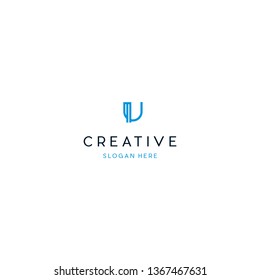 Letter U Building Creative Business Logo Design