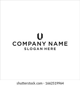 u vector de diseño de icono de logotipo