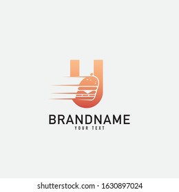 Letter U with Burger Logo