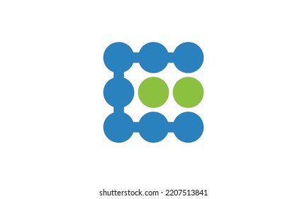 Letter u and c with connect logo design template