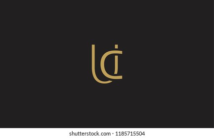 LETTER U C I OR U AND D LOGO WITH NEGATIVE SPACE EFFECT FOR ILLUSTRATION OR LOGO DESIGN USE