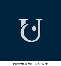 Letter U C icon logo design template.creative initial U C symbol. UC logo	