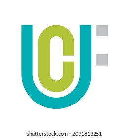 letter u and c vebtor icon isolated on white