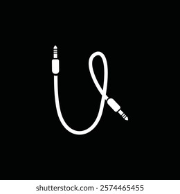 Letter U Cable Jack Logo Design Vector Icon Graphic Symbol Illustration