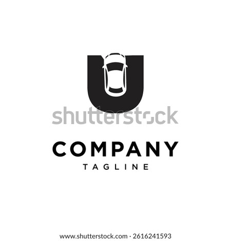 Letter U Car Logo Icon Vector