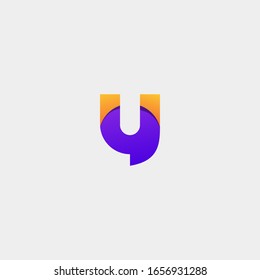 Letter U Chat Logo Design Template Vector