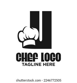 Letter U Chef Logo Design Template Inspiration, Vector Illustration.