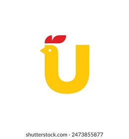 Letter U Chick logo icon vector template.eps