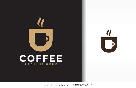 letter U coffee cup logo