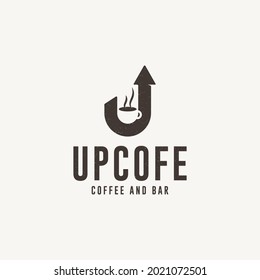 Letter U Or Up Coffee Logo Perfect For Cafe, Cofee Shop Logo