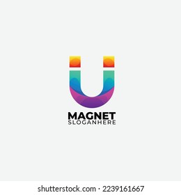 letter u colorful gradient design