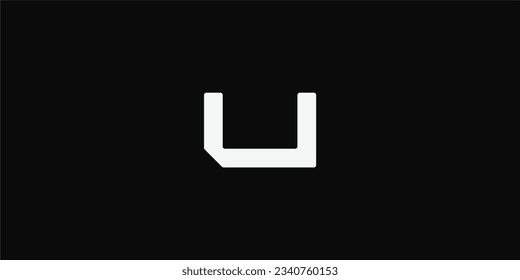 Concepto de letra U, concepto de logotipo de tipografía, logotipo de monograma y logotipo de la letra inicial, moderno y sencillo