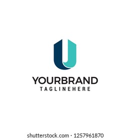 Letter U construction logo template