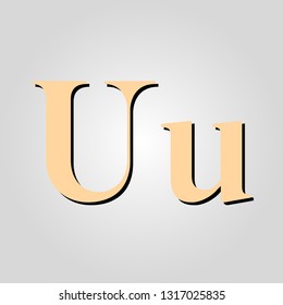 letter U cream