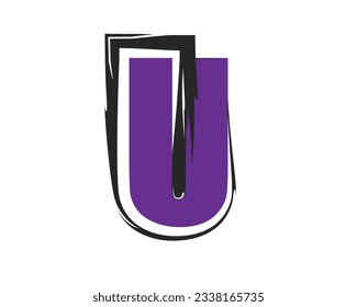 letter U creative design element