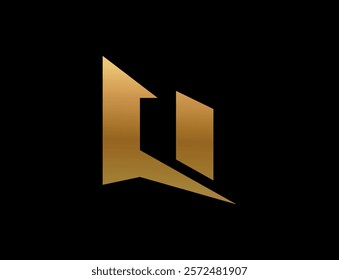 Letter U creative royal logo design vector illustration icon.