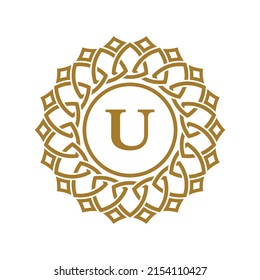 Letter U Crest Logo Design Template