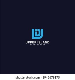 Letter U and I and D design Logo, design logo style Geometric, Modern logo
