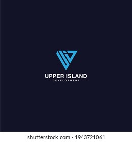 Letra U y diseño I y D logotipo, logotipo de diseño Estilo geométrico, logotipo moderno