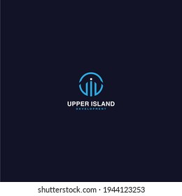 letra Diseño de las letras U y I y D Logotipo, logotipo de diseño Estilo geométrico, logotipo moderno